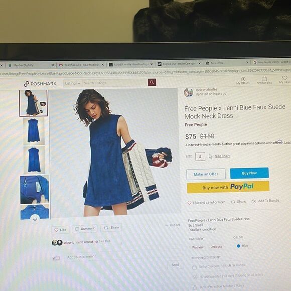 Free people x Lenni Faux Suede Mock neck dress - Picture 12 of 12